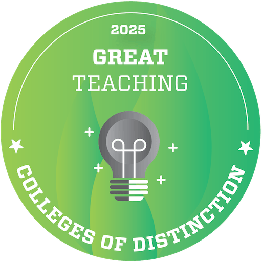 2025 great teaching, college of distinction badge