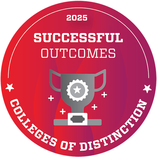 2025 successful outcomes, college of distinction badge